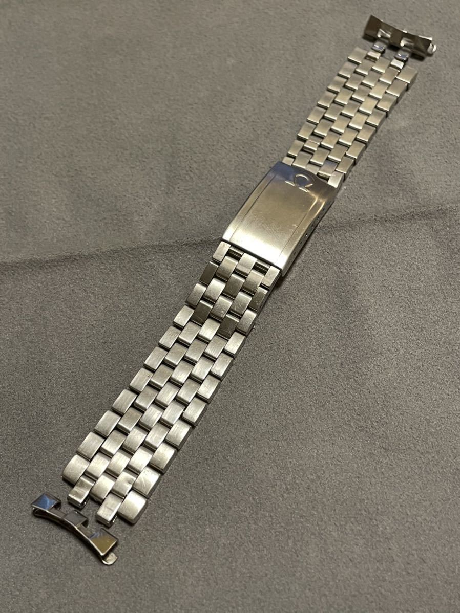 OMEGA アンティークオメガ純正5連ステンレスブレス ブリックブレス コンステレーションCラインケース用 ラグ幅18mm 希少中古 良子品