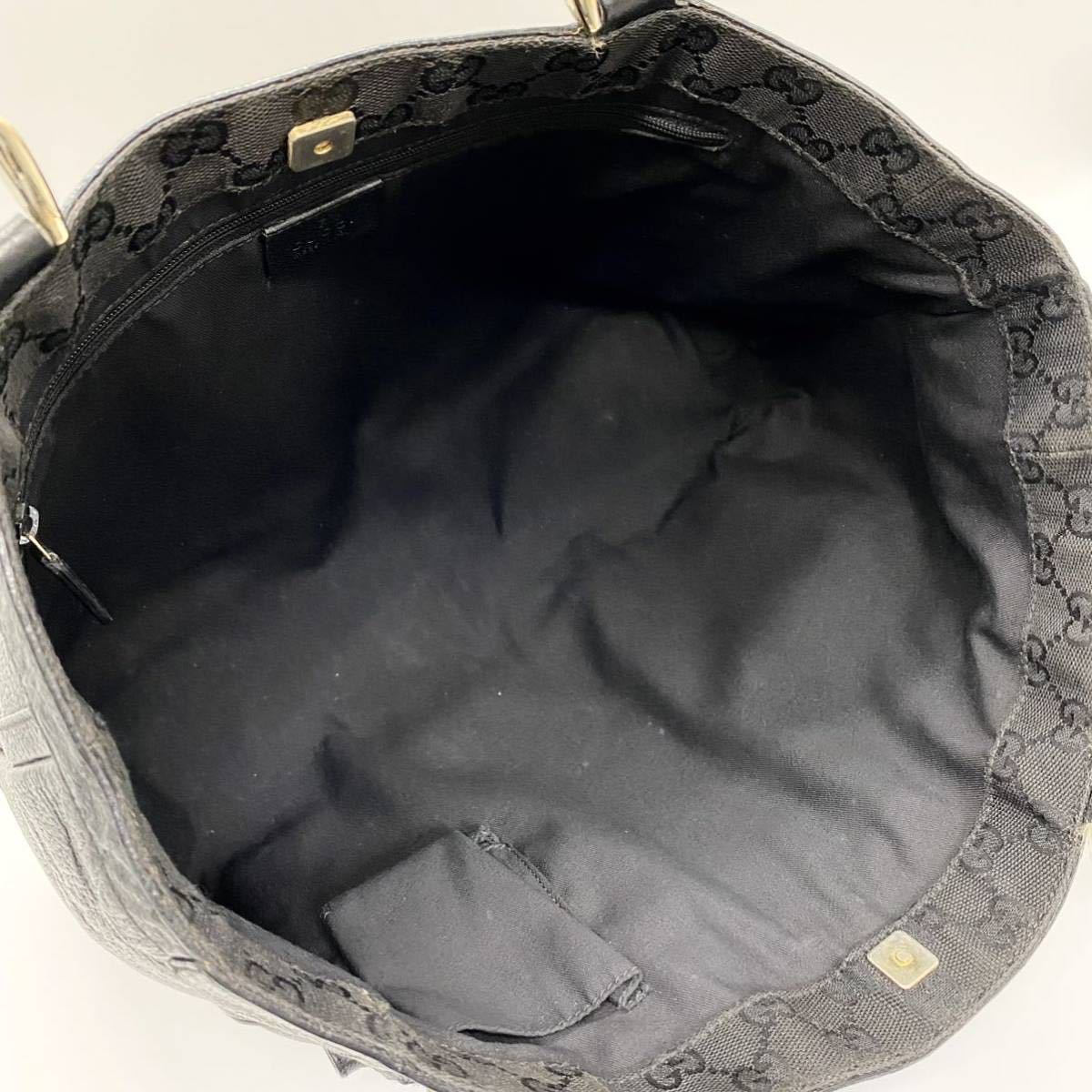 1円【極美品】GUCCI グッチ オールレザー ビジネスバッグ バンド トート 鞄 ブリーフケース A4&PC収納可 メンズ レディース 黒 ブラック グッチ ビジネスバッグ メンズ 1円○極 プレートロゴ トート