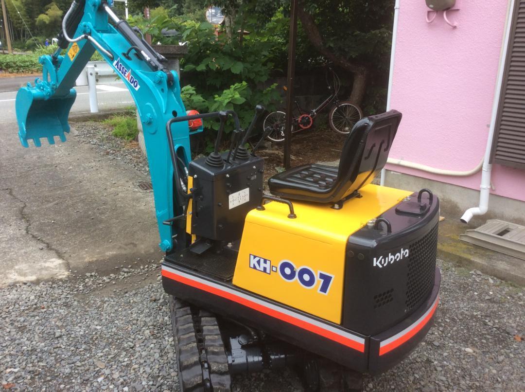 クボタ建機 KH-007 ミニ油圧ショベル ミニユンボ 再塗装 3846hr