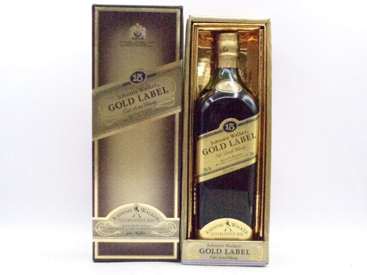 同梱OK商品】JOHNNIE WALKER 15年 ジョニー ウォーカー ゴールドラベル 