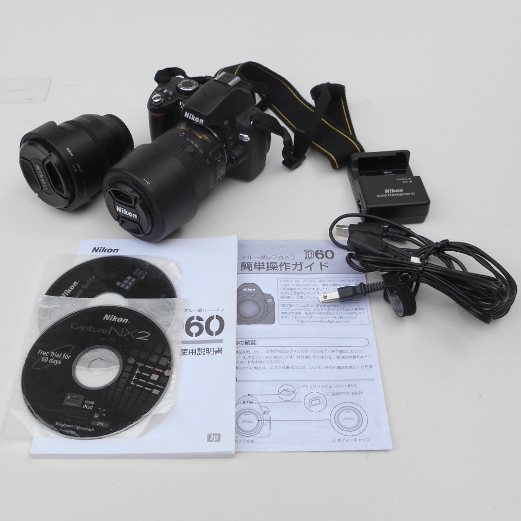 Nikon D60 デジタル一眼　本体 18-70レンズセット 動作品 100%新品，安い Nikon ニコン D60 デジタル一眼 レンズセット DX 18