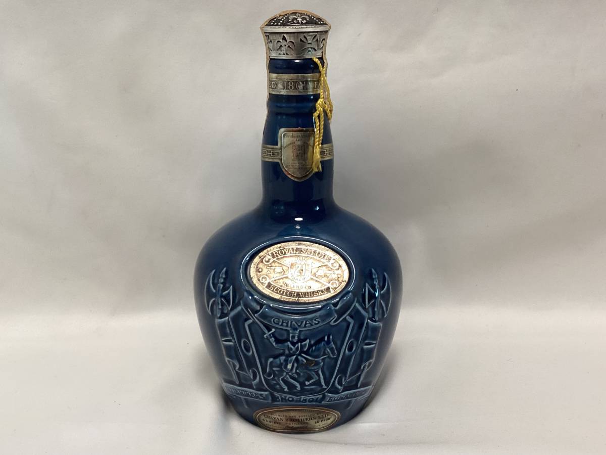 21年 ロイヤルサルート SALUTE ウイスキー 青 未開栓 青陶器 陶器 