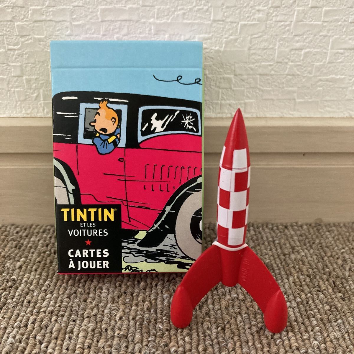 新品】タンタンの冒険 TINTIN ロケットフィギュア 希少 トランプ同梱可