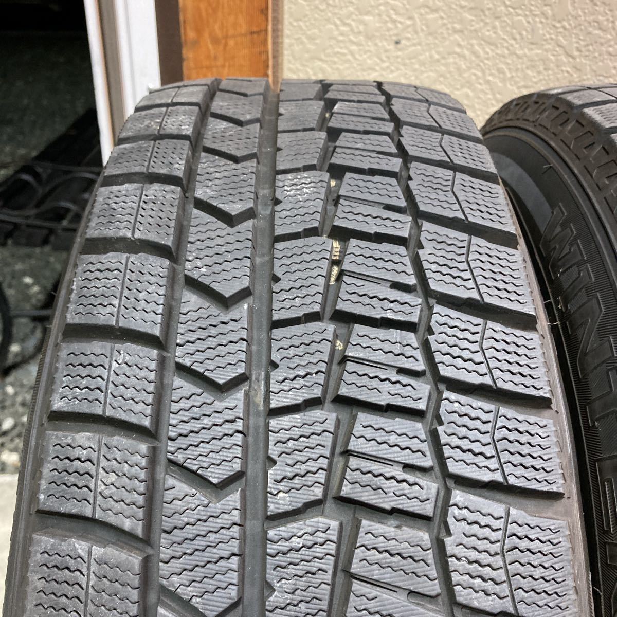 超バリ山！アウディ センターキャップ付 16×7.5j+37 PCD112/5H 205/60R16 ダンロップ ウインターマックス WM02 2017年製 4本 検: A4 純正