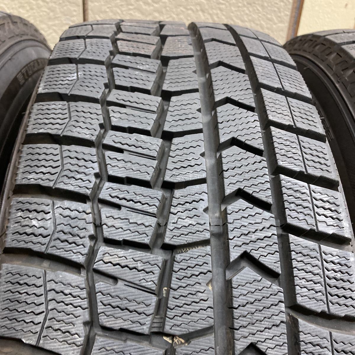 超バリ山！アウディ センターキャップ付 16×7.5j+37 PCD112/5H 205/60R16 ダンロップ ウインターマックス WM02 2017年製 4本 検: A4 純正