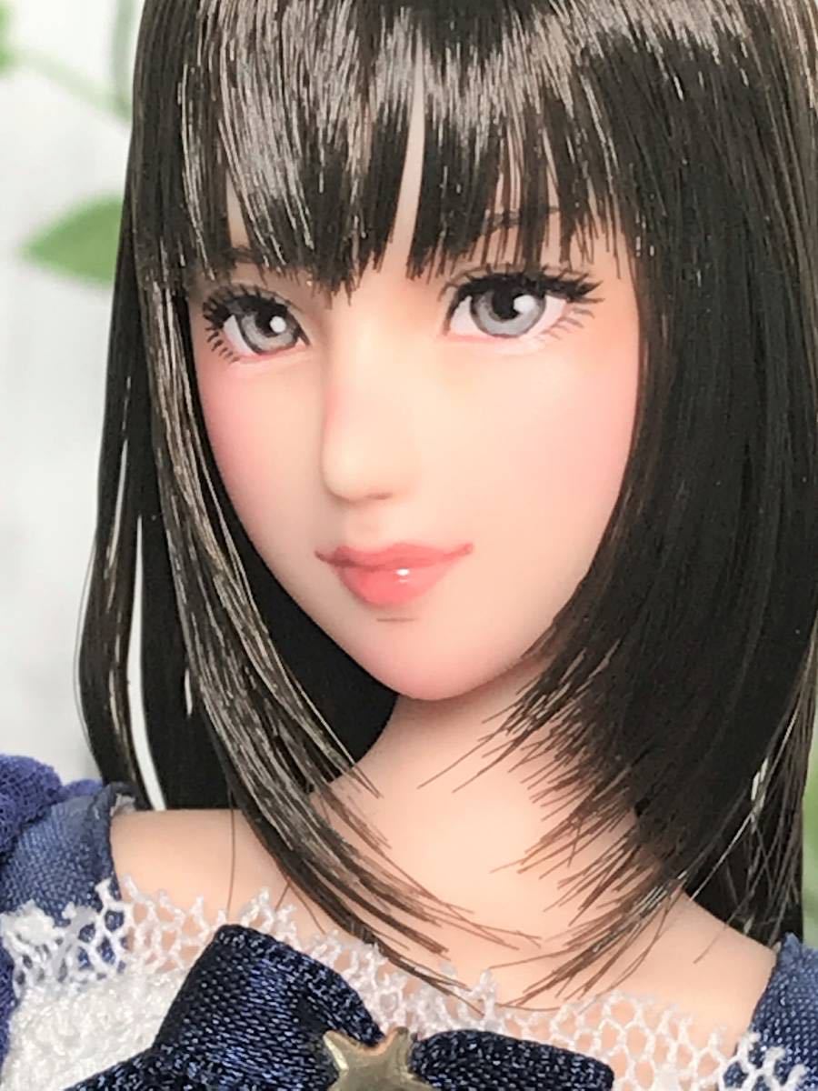 オビツ 1/6 カスタムドール ヘッド ダークブラウン 人形、キャラクター