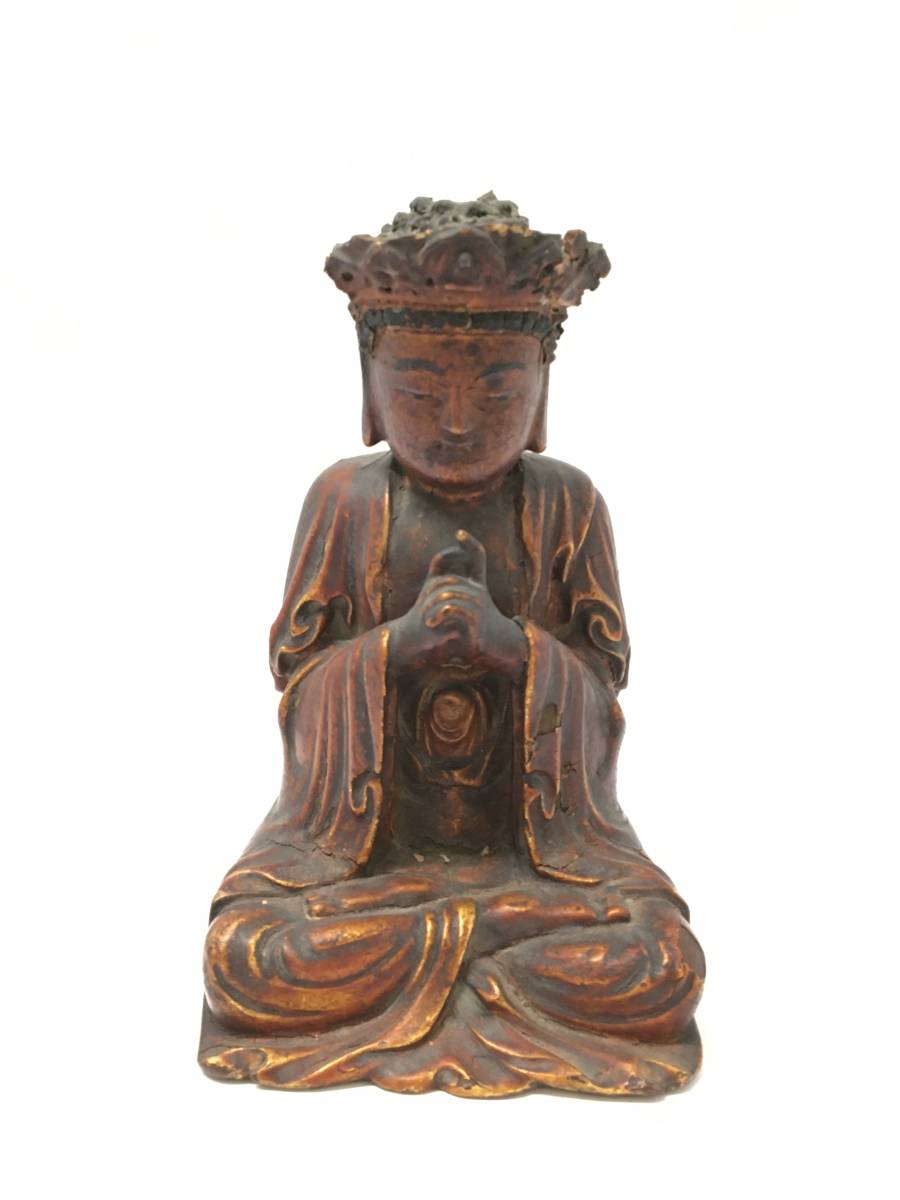 仏教美術　古銅鍍金　朝鮮仏　仏像　置物　V　9578 仏教美術 - Yahoo!オークション 鍍金仏 仏像 : 朝鮮 時代 古銅仏 高21