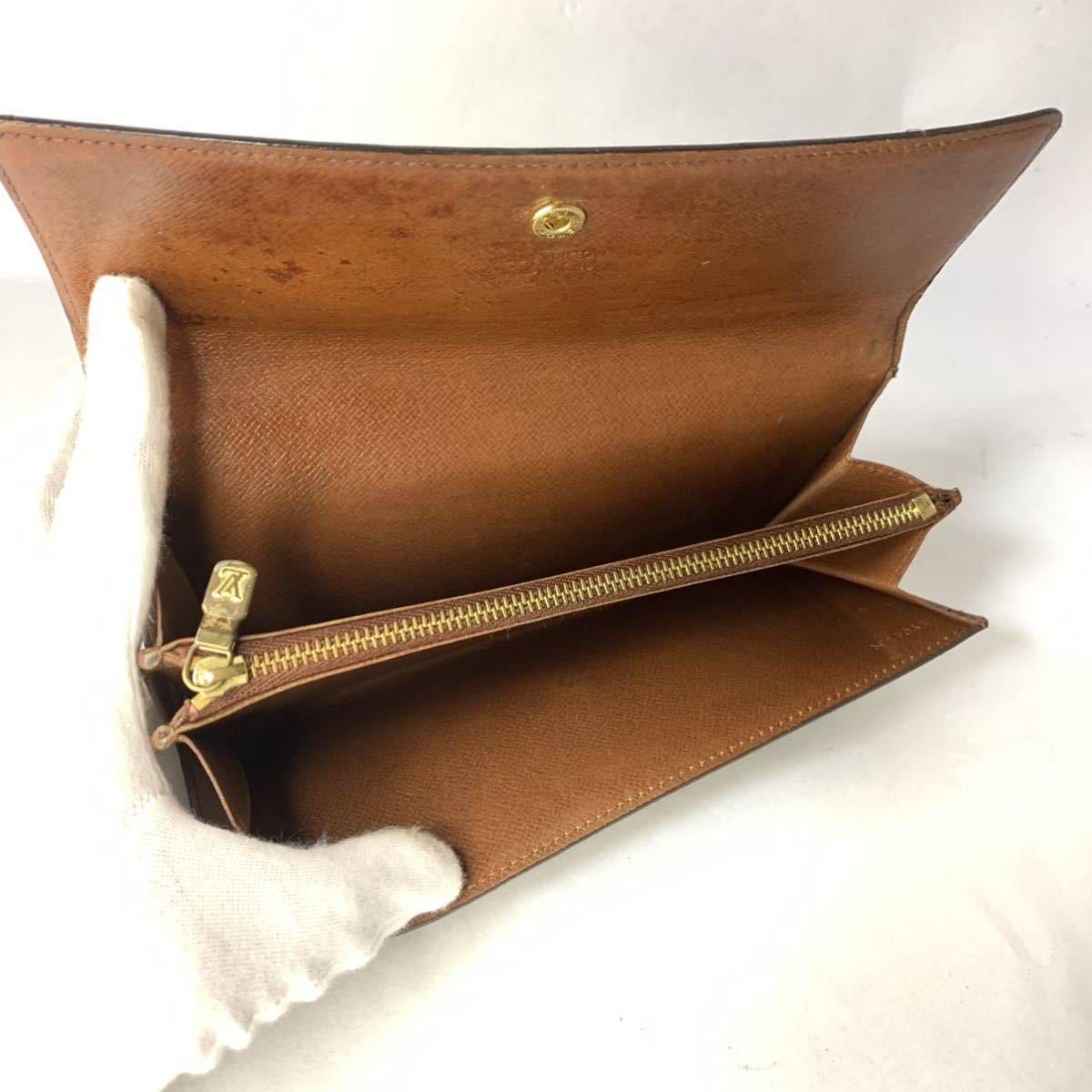 a6 1円 LOUIS VUITTON ルイヴィトン モノグラム 長財布 二つ折り 
