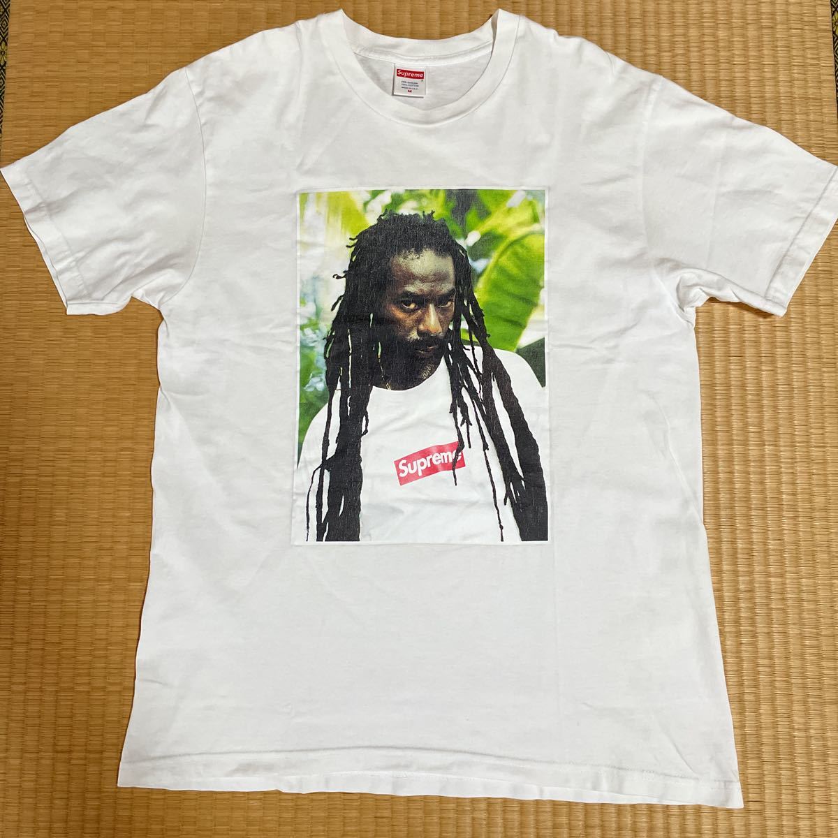  Supreme x Buju Banton コラボ バクプリ入り フォト Tシャツ 白M レア Tee ブジュバントン レゲエ(Mサイズ)｜売買されたオークション情報、yahooの商品情報をアーカイブ公開 - オークファン 男性用