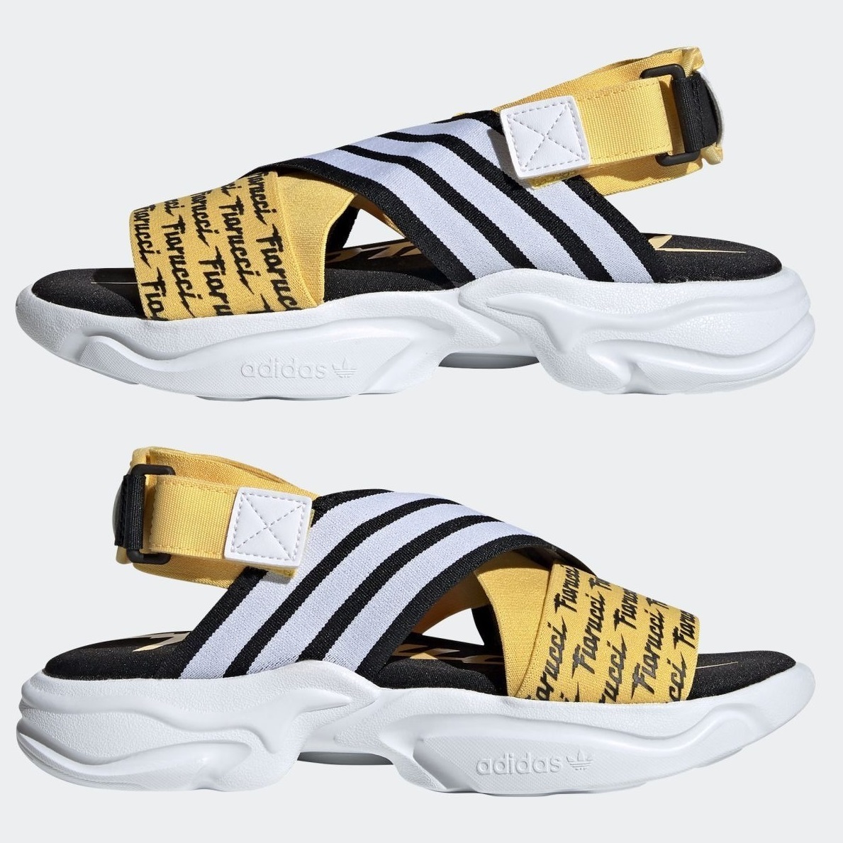 アディダス 27.5cm フィオルッチ マグムーア サンダル W イエロー ホワイト ブラック Fiorucci MAGMUR SANDAL W オリジナルス US10 コラボ