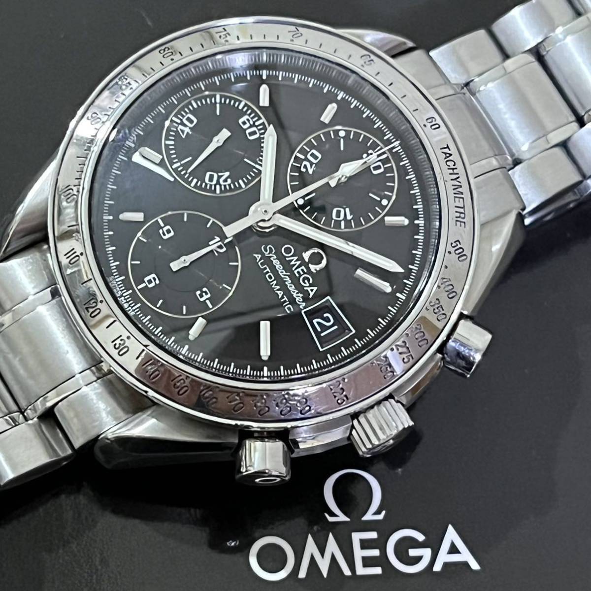 新品，お買い得 1円~ オメガ スピードマスターデイト オートマティック自動巻き 3513.50 OMEGA SPEEDMASTER クロノグラフ キムタク 1円~(デイト)｜売買されたオークション情報、yahooの商品情報をアーカイブ公開 - オ スピードマスター