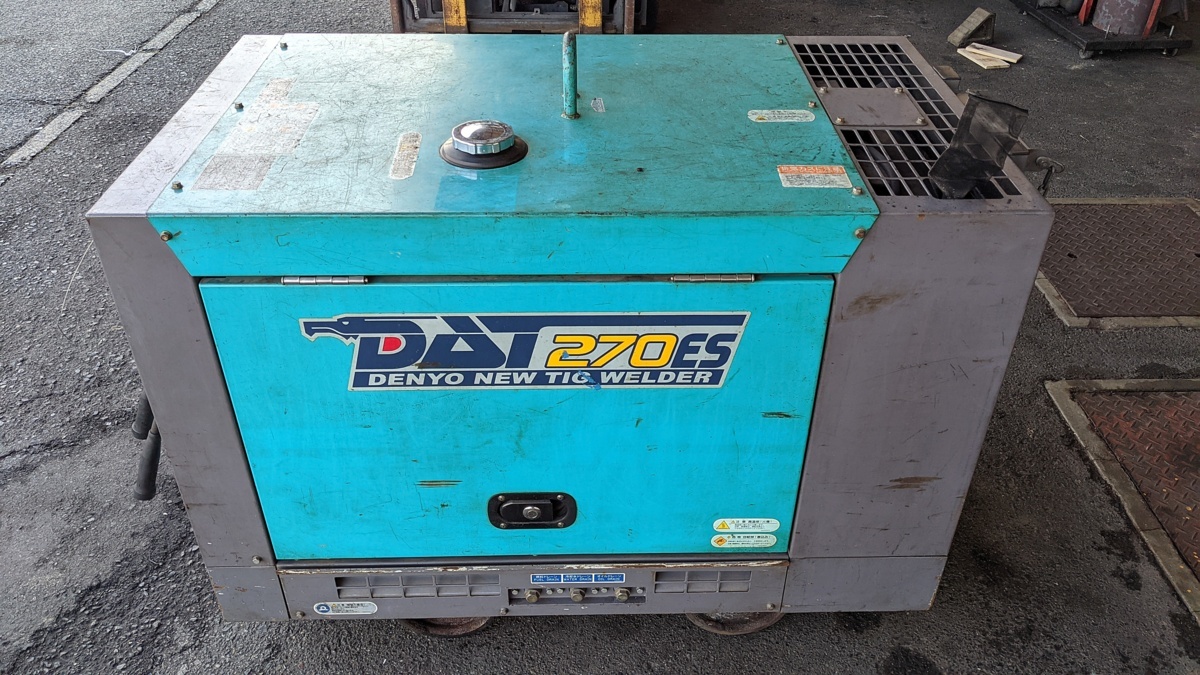 得価，新品 デンヨー DENYO 防音型エンジン溶接機 DAT-270ES2 TIG アーク 250A 100V ディーゼル 2161時間 倉a(TIG溶接機)｜売買されたオークション情報、yahooの商品情報をアーカイブ公開 - オークファン TIG溶接機