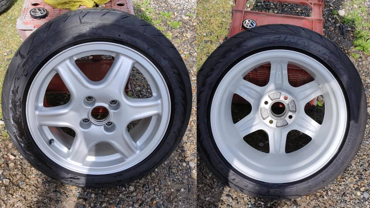 BBS VW純正 PCD100 4穴 15インチ 6J OF45 ファイナリスト595EVO 165 
