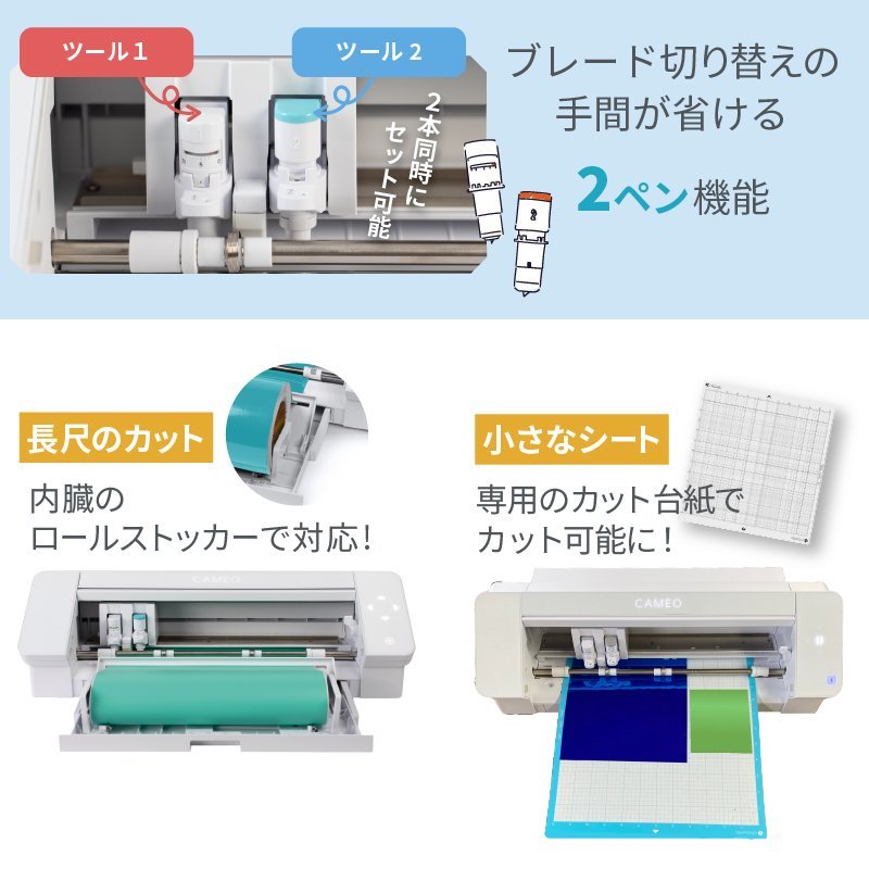 ほぼ新品 silhouette CAMEO4 グラフテック 小型カッティングマシン 