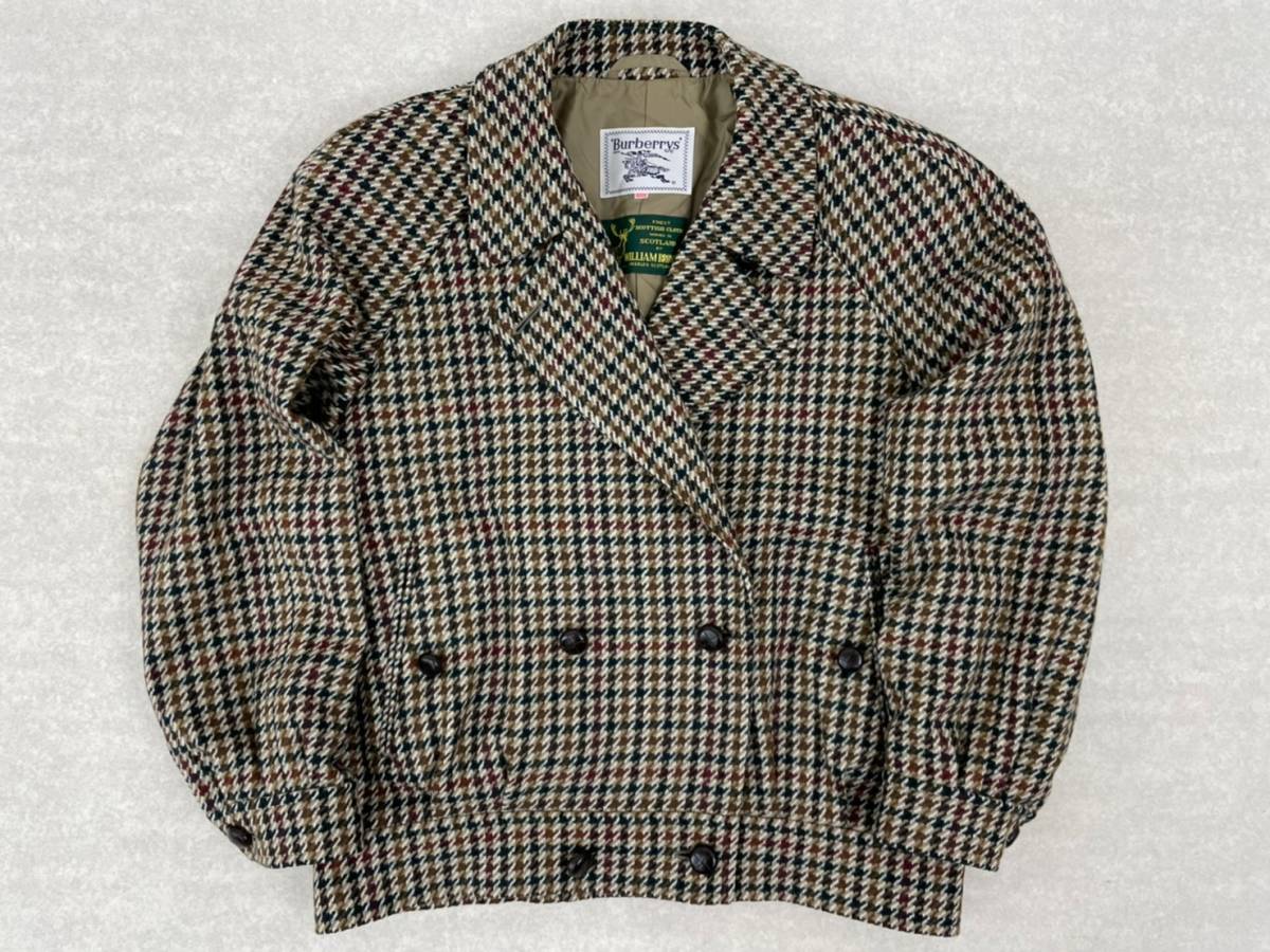 Wa726 美品 正規品 バーバリー イギリス製ツイード生地 ツイード  