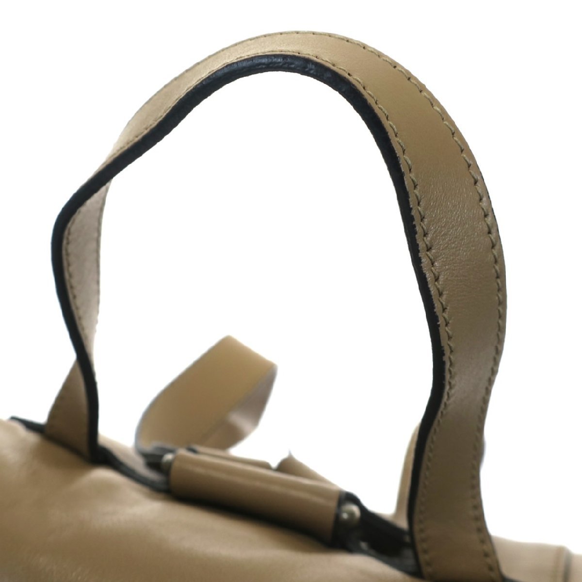 1円 PRADA プラダ レザー シルバー金具 巾着型 リュックサック バック 