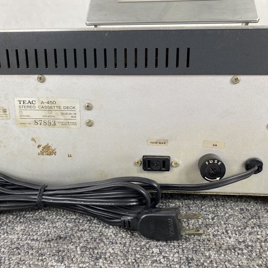 TEAC A-450 - Yahoo!オークション カセットデッキ 通電ならず 修理⁄パ