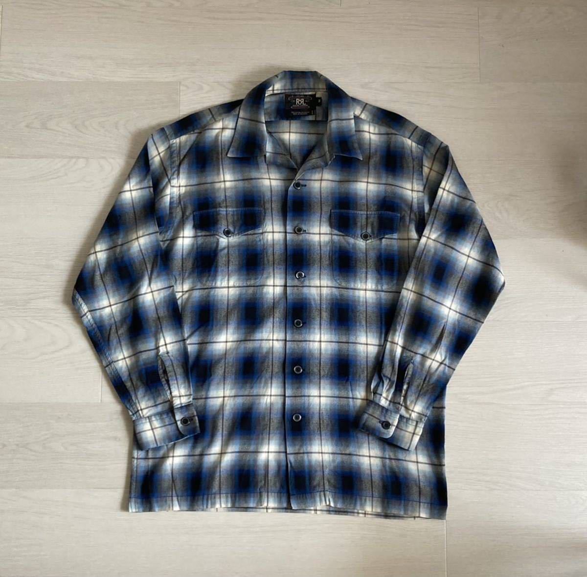 □ RRL オンブレ 90s 長袖シャツsize M Ralph Lauren ラルフ POLO