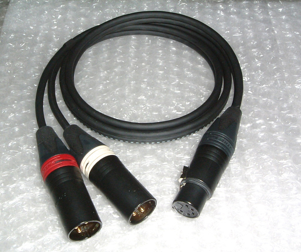 超激得，得価 自作 マイクケーブル50cm XLR5ピン-XLR3ピンx2(XLRケーブル)｜売買されたオークション情報、yahooの商品情報をアーカイブ公開 - オークファン XLRケーブル