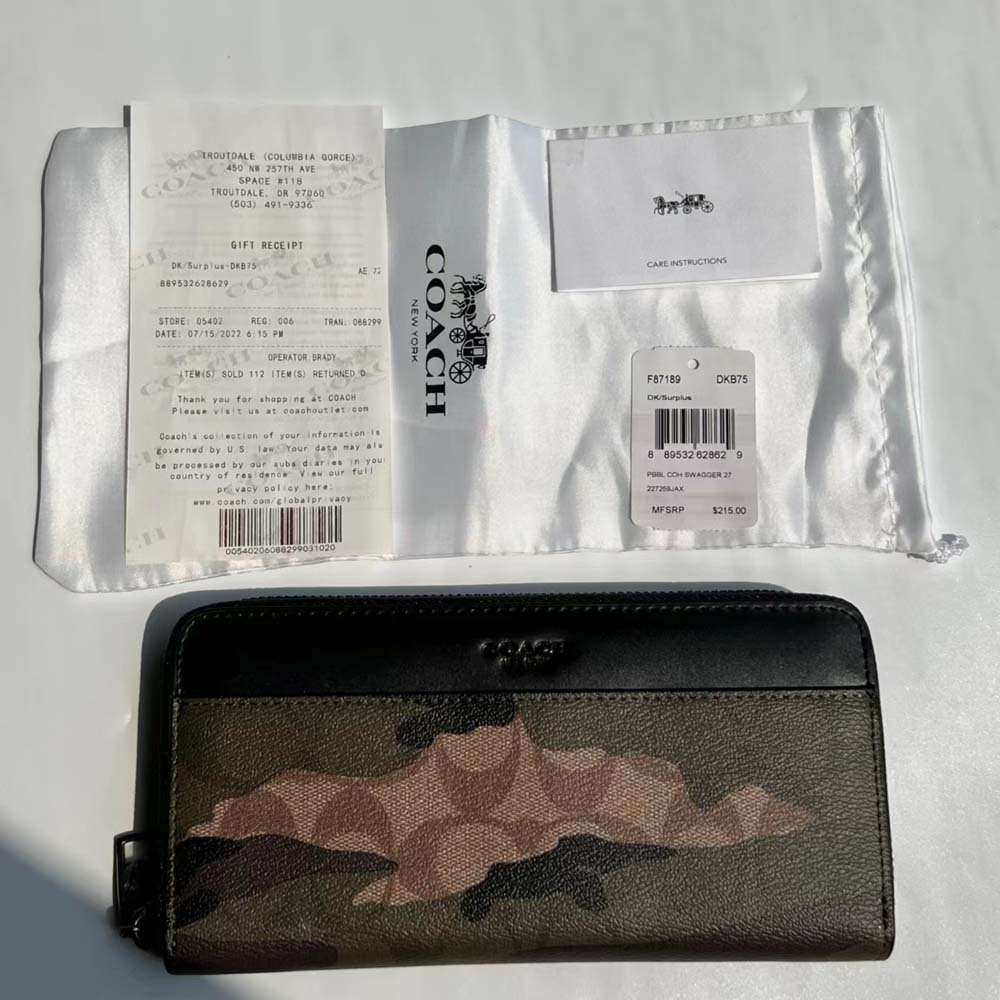 送料込み！ 未使用品 COACH 長財布 ライトブルー 554 コーチ