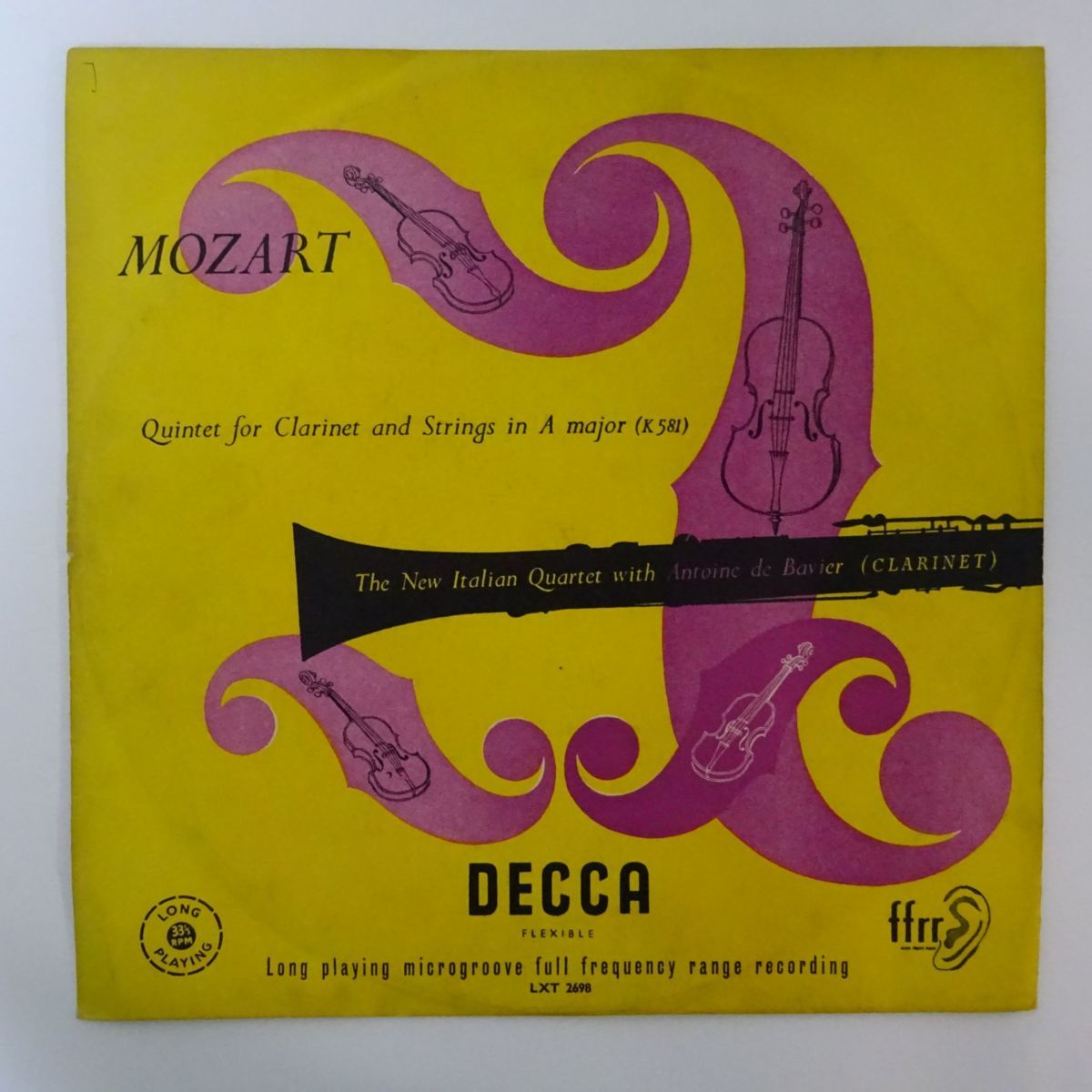安い，得価 11171343; 英DECCA/フラット/両マト1B 新イタリア四重奏団/デ バヴィエ/モーツァルト/クラリネット五重奏曲(室内楽)｜売買されたオークション情報、yahooの商品情報をアーカイブ公開 - オークファ 室内楽