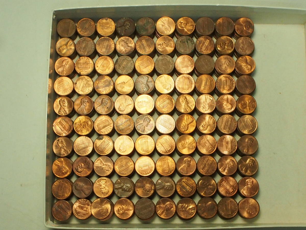 アメリカ１セント １０００枚 外国コイン