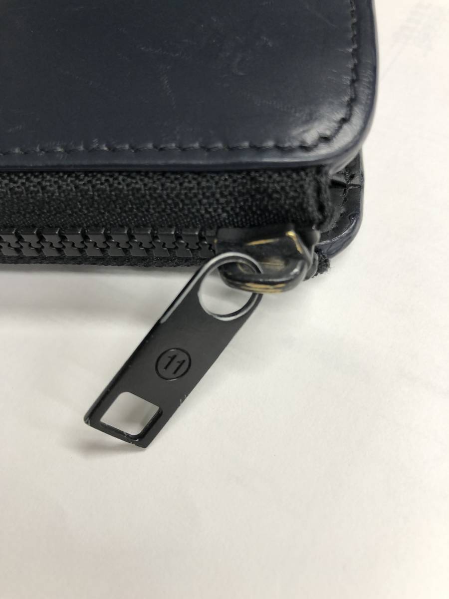 メゾンマルジェラMaison Margiela⑪長財布Ｌ字ファスナーレザーブラックfour stich