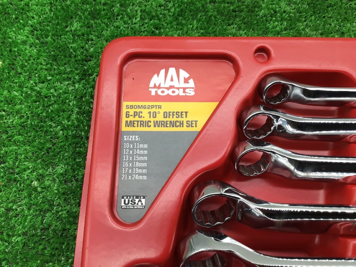 MAC TOOLS マックツール BOM22124R～BOM21011R メガネレンチ6本セット