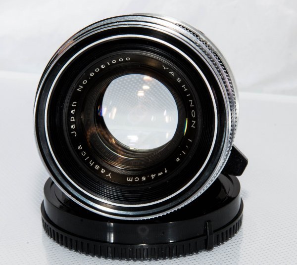 Yashica YASHINON 45mm F1.8 Eマウント 改造品 YASHINON 1.8/45mm YASHICA LYNX1000の富岡光学製のレンズをSONY E