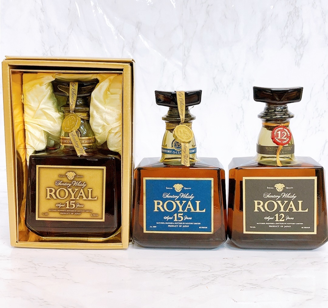 定番人気，新作 17928 良品 未開栓 サントリー ウイスキー ローヤル 3本セット 15年：750ml 700ml 12年：700ml(日本)｜売買されたオークション情報、yahooの商品情報をアーカイブ公開 - オークファン 日本