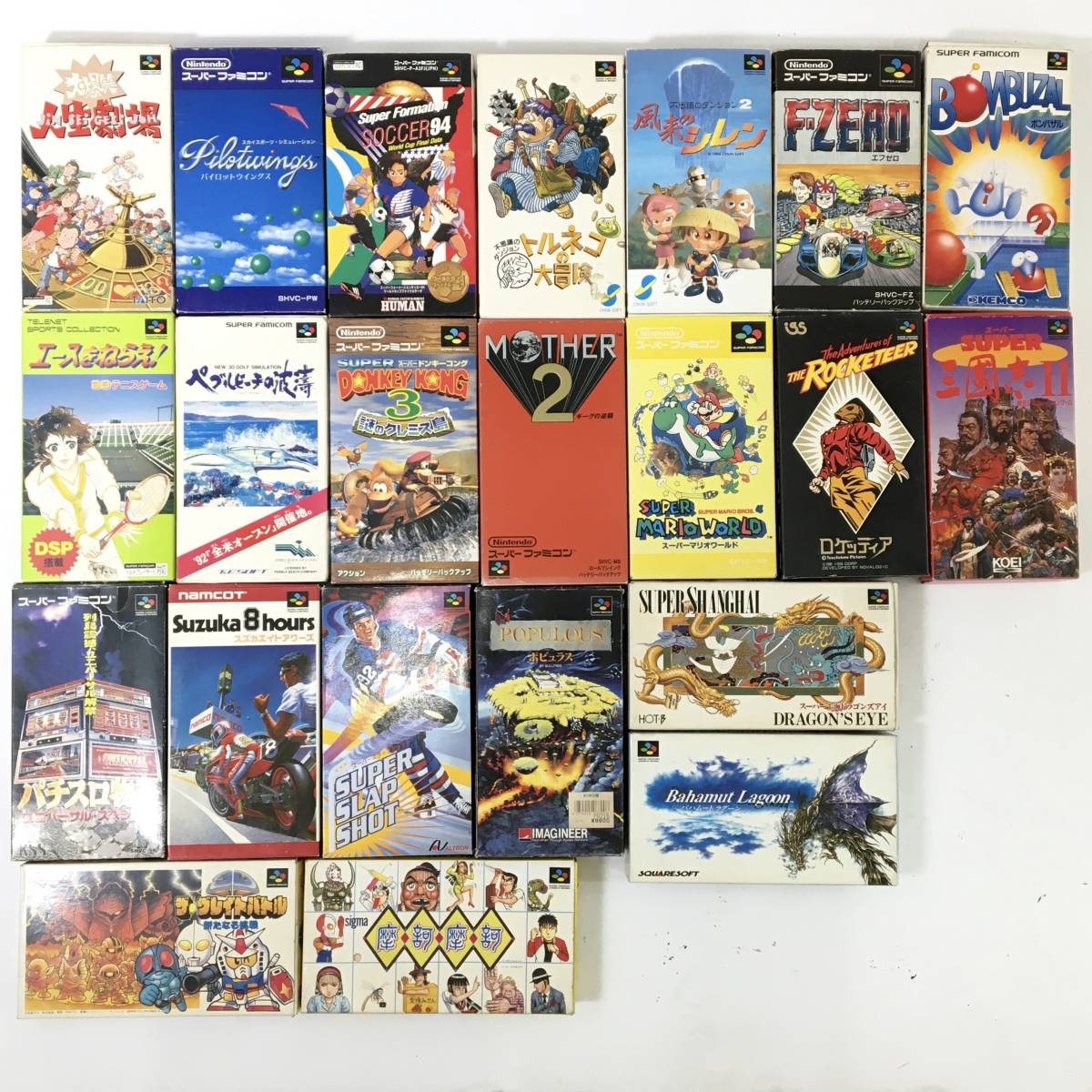 1000円～ スーパーファミコン ソフト 箱付き 22本おまとめ MOTHER2 
