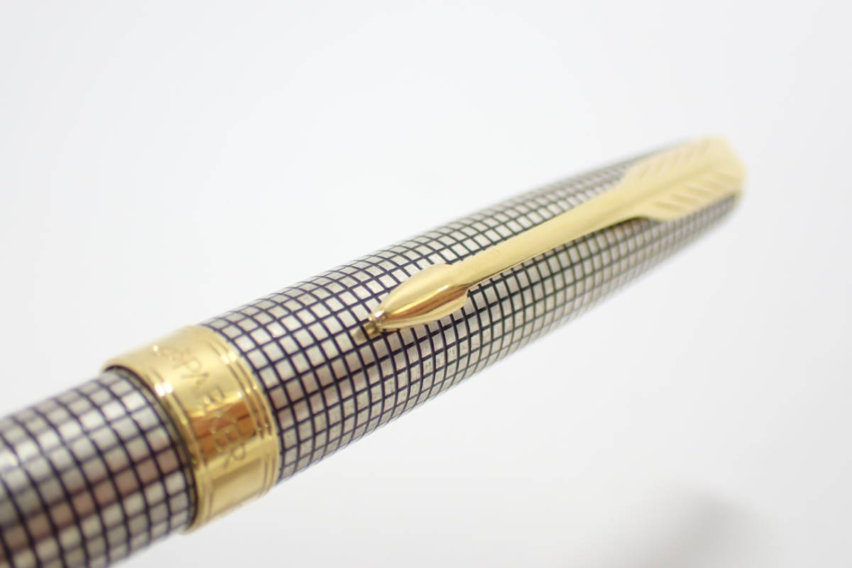 23226 PARKER SONNET FRANCE N.III パーカー ソネット ボールペン MD925 格子 シズレパターン 筆記確認 ...