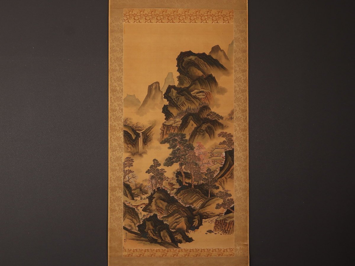 松下久信『早春の武蔵野』◇油彩6号◇直筆サイン有◇日展