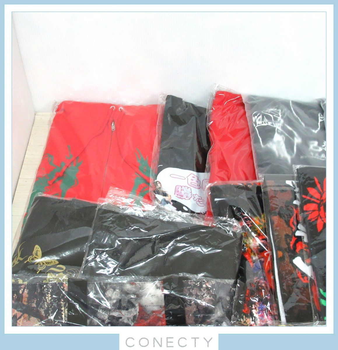 良品】己龍 メイン V系 グッズ大量セット/パーカー/Tシャツ/扇子 
