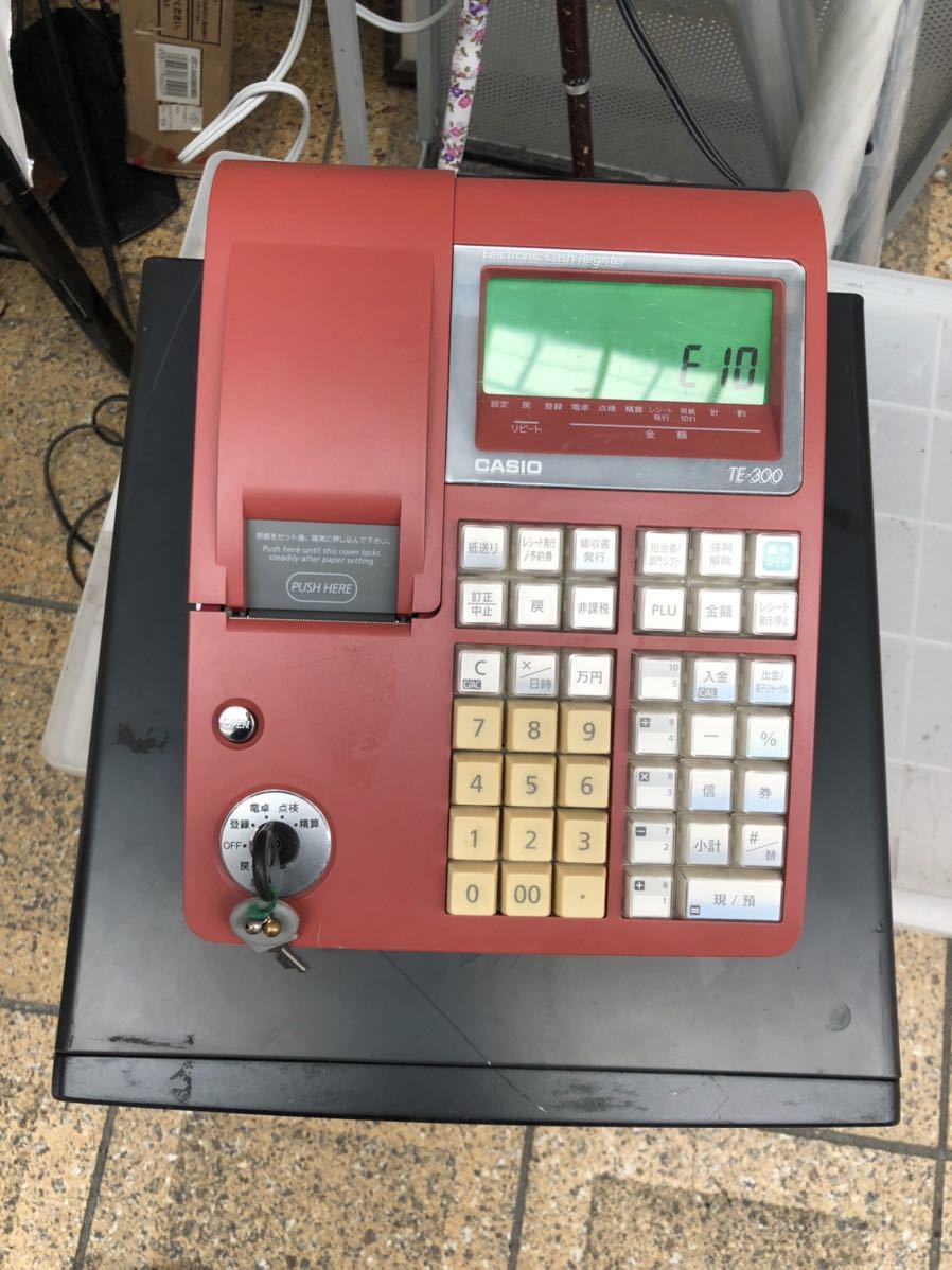 TE-300 CASIO レジスター カシオ - Yahoo!オークション 小型ドロア分離