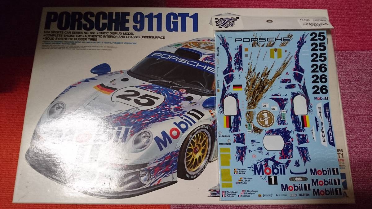 タミヤ 1/24 ポルシェ 911 GT1 エッフェデカール付き 1⁄24 0 ポルシェ