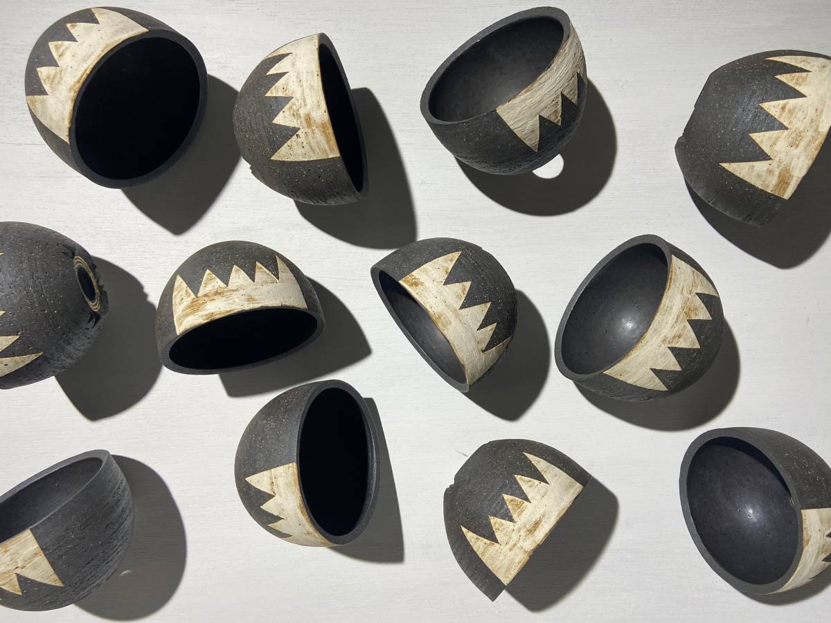 invisible ink MUD N DUST THE BOWL "MAD. AND MEX." PAIR EXTRA SMALL raw life factory インビジブルインク グラキリス パキプス_4