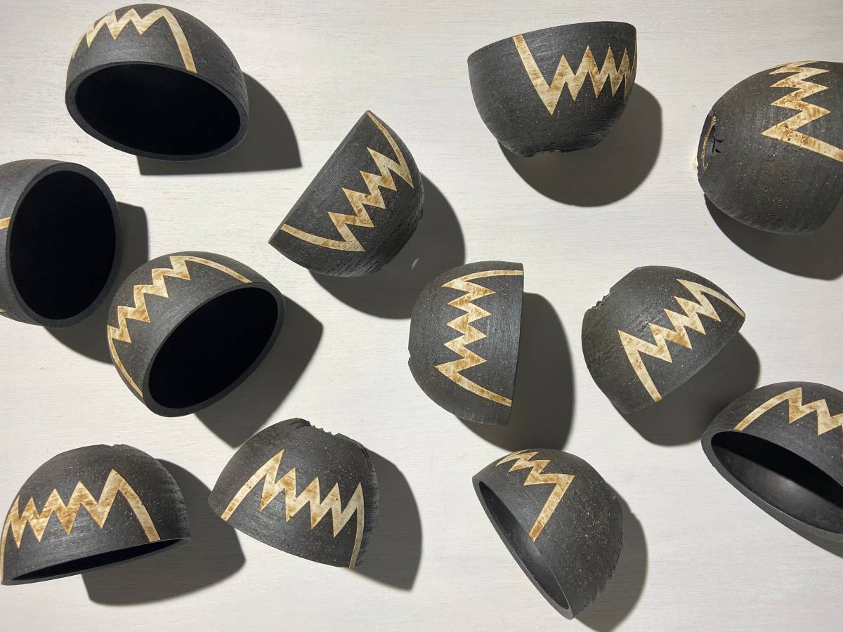 invisible ink MUD N DUST THE BOWL "MAD. AND MEX." PAIR EXTRA SMALL raw life factory インビジブルインク グラキリス パキプス_5