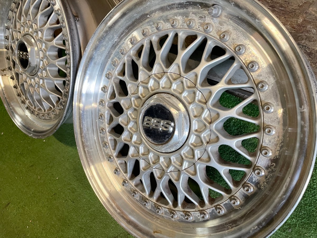 BBS RS243 16インチ 7J +33 PCD114.3 4H 旧車 メッシュ ホイール 2本 