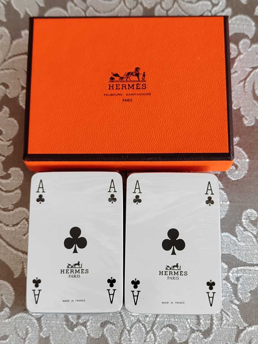 未使用品 エルメス トランプ（レッド&グリーン） 旅のお供に ババ抜き