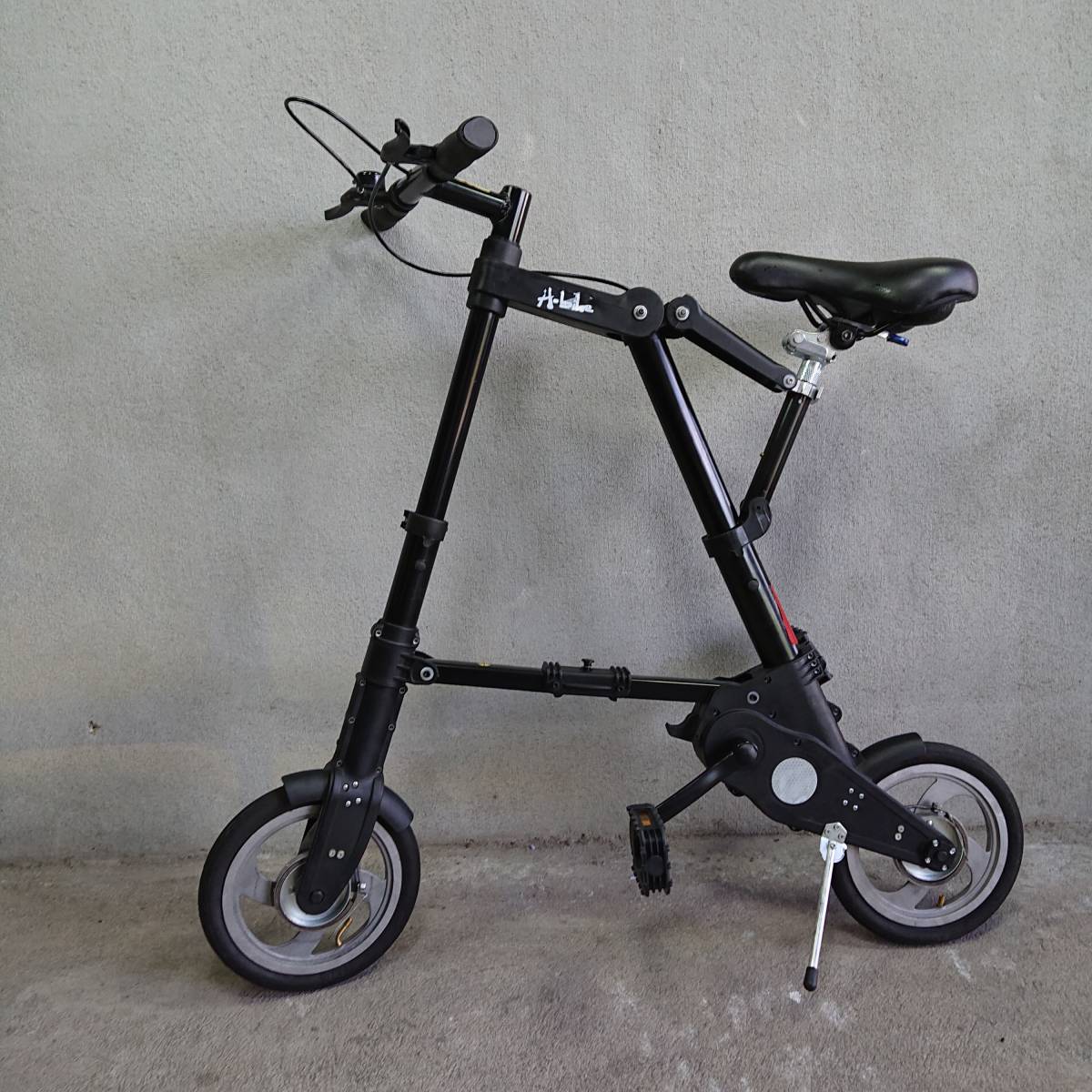 折りたたみ自転車 A型　A-bike 10インチ　ブラック 超小型A型bike 折りたたみ自転車10インチ (専用ケース付き