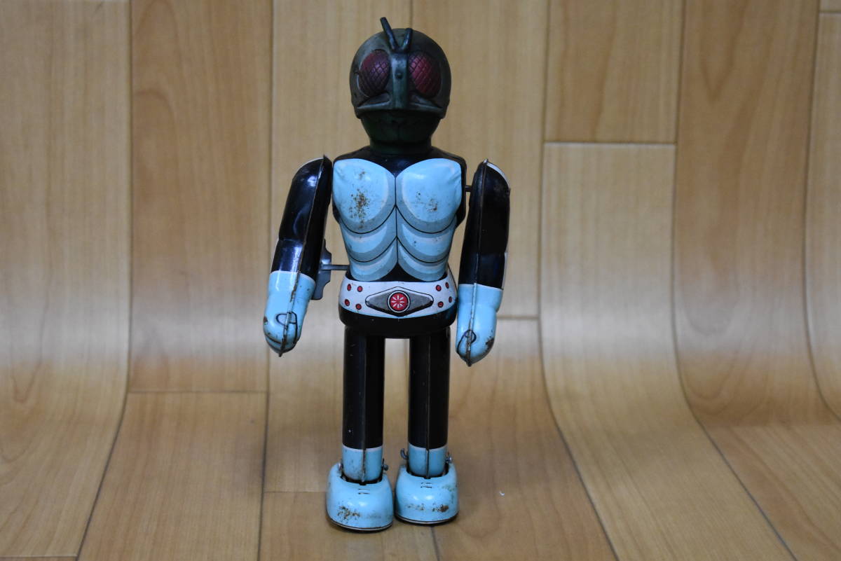 ドール 昭和レトロ エンゼル 仮面ライダー ゼンマイ式ブリキ玩具