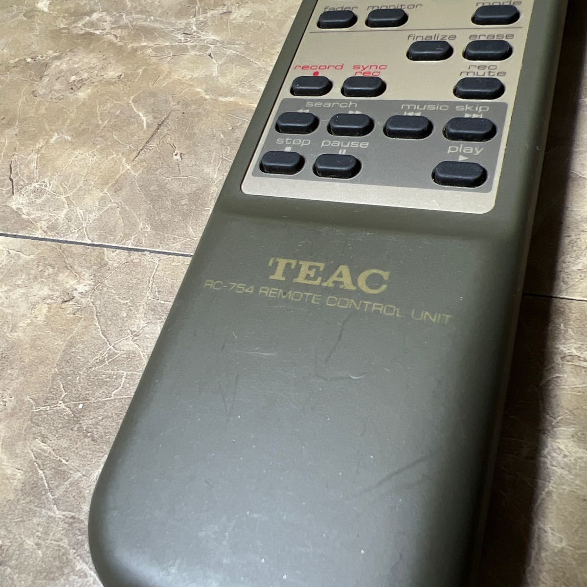 TEAC CDレコーダー RW-800 H300 H500用リモコンRC-754 TEAC CD