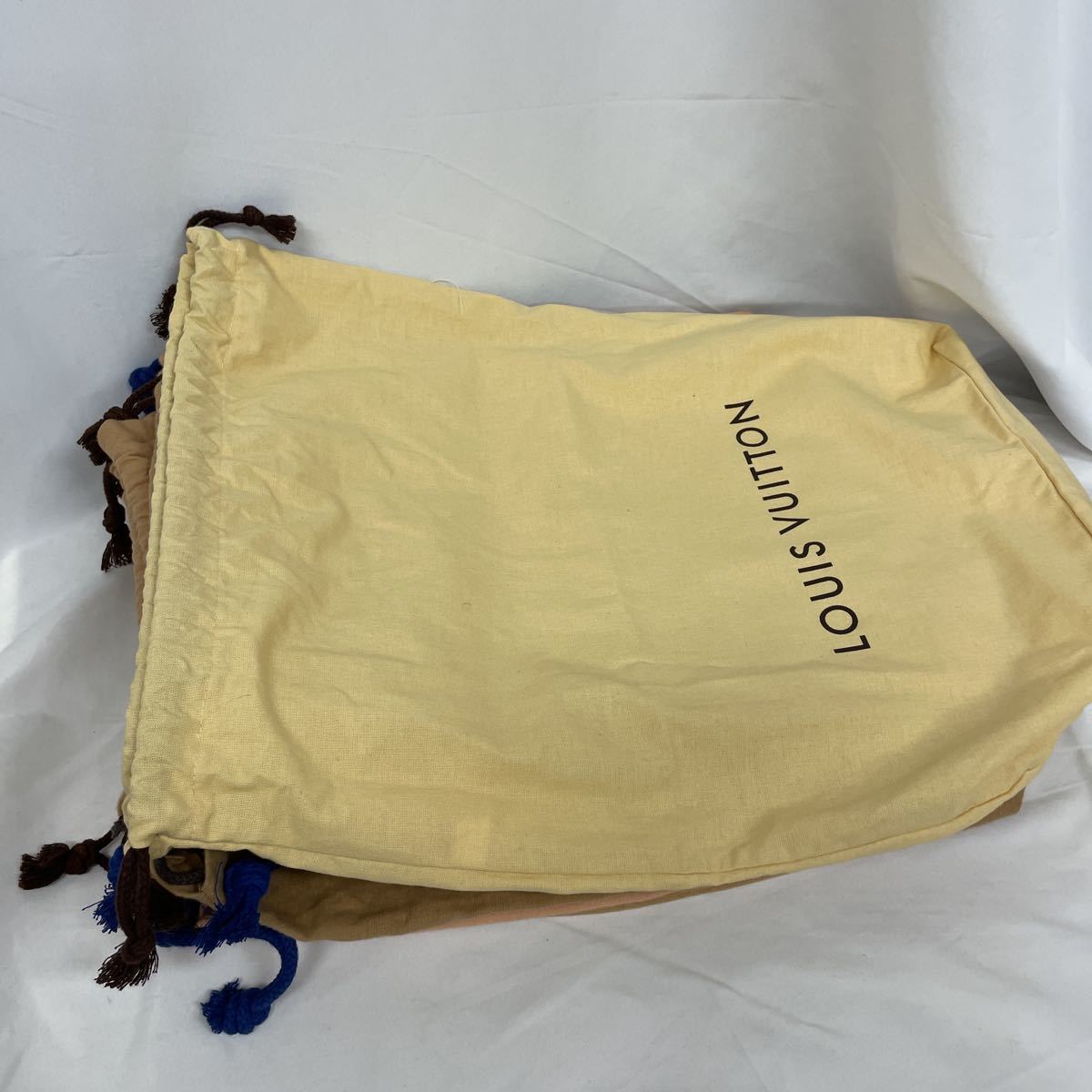 LOUIS 保存袋 VUITTON ルイヴィトン 巾着袋 ブラウン 巾着 15×21cm 
