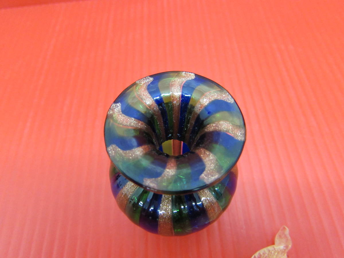 ベネチアン ガラス パフュームボトル 香水瓶 蓋付き ヴェネチアン