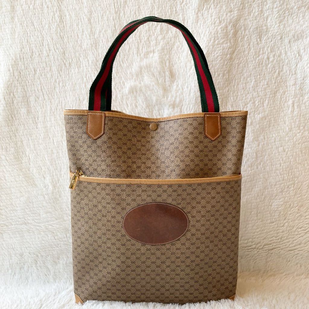  1円 GUCCI グッチ オールドグッチ トートバッグ ハンドバッグ GG柄 シェリーライン PVC レザー ショルダー ベージュ レディース(オールドグッチ)｜売買されたオークション情報、yahooの商品情報 かばん、バッグ