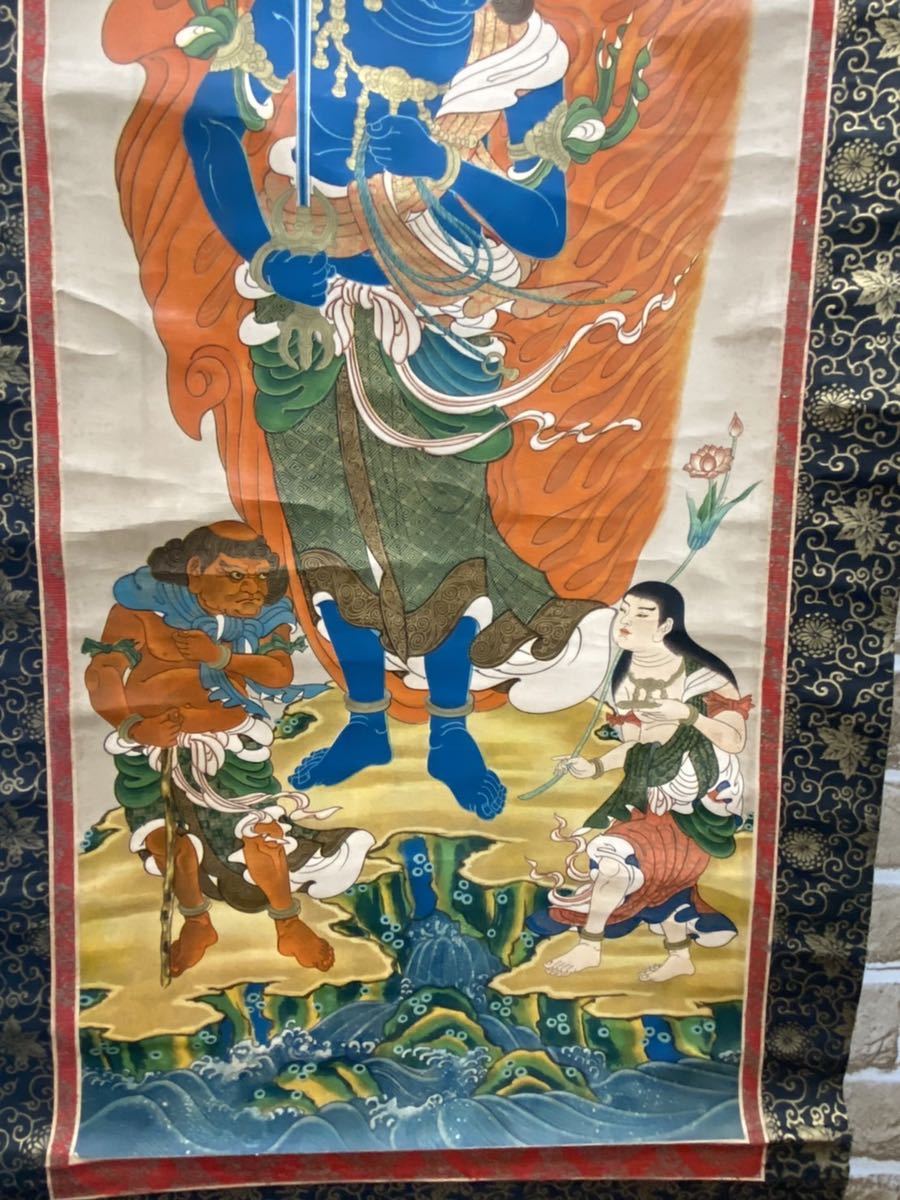 掛軸 不動明王 仏画 仏教美術 ビンテージ コレクション(掛軸)｜売買