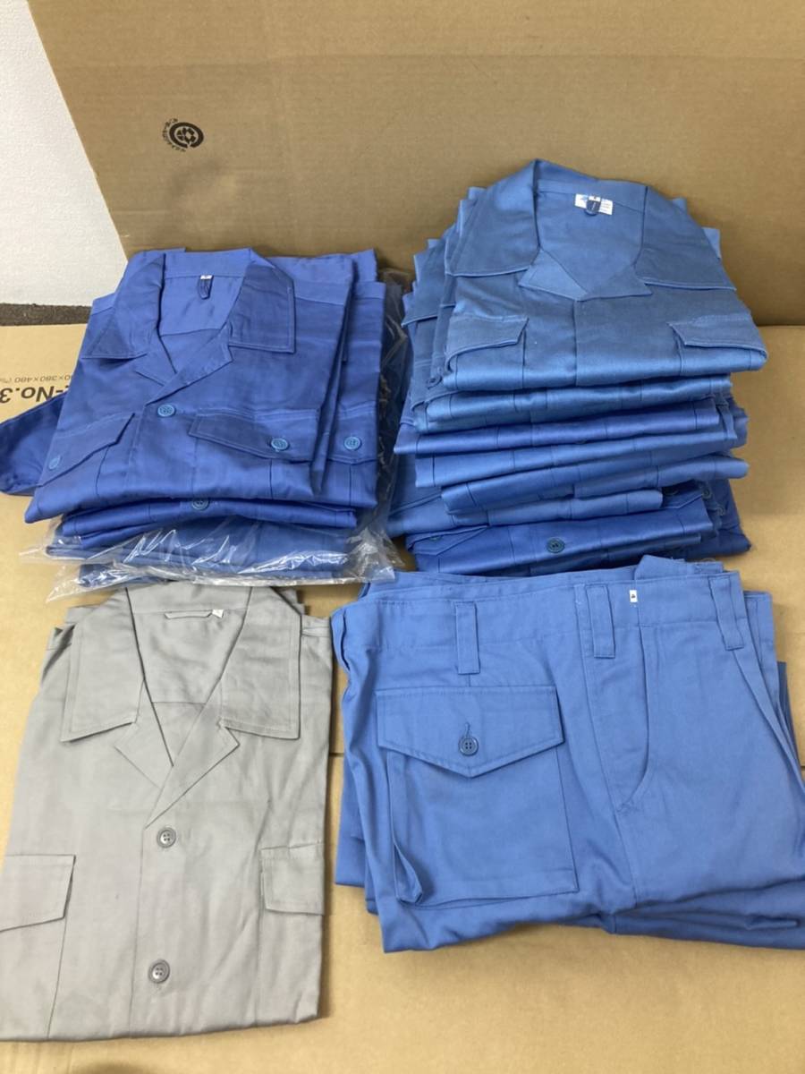 作業服 新品 未使用品 4号 メンズ 上13着 5号6着 ズボン4着4号 灰色1着 ①