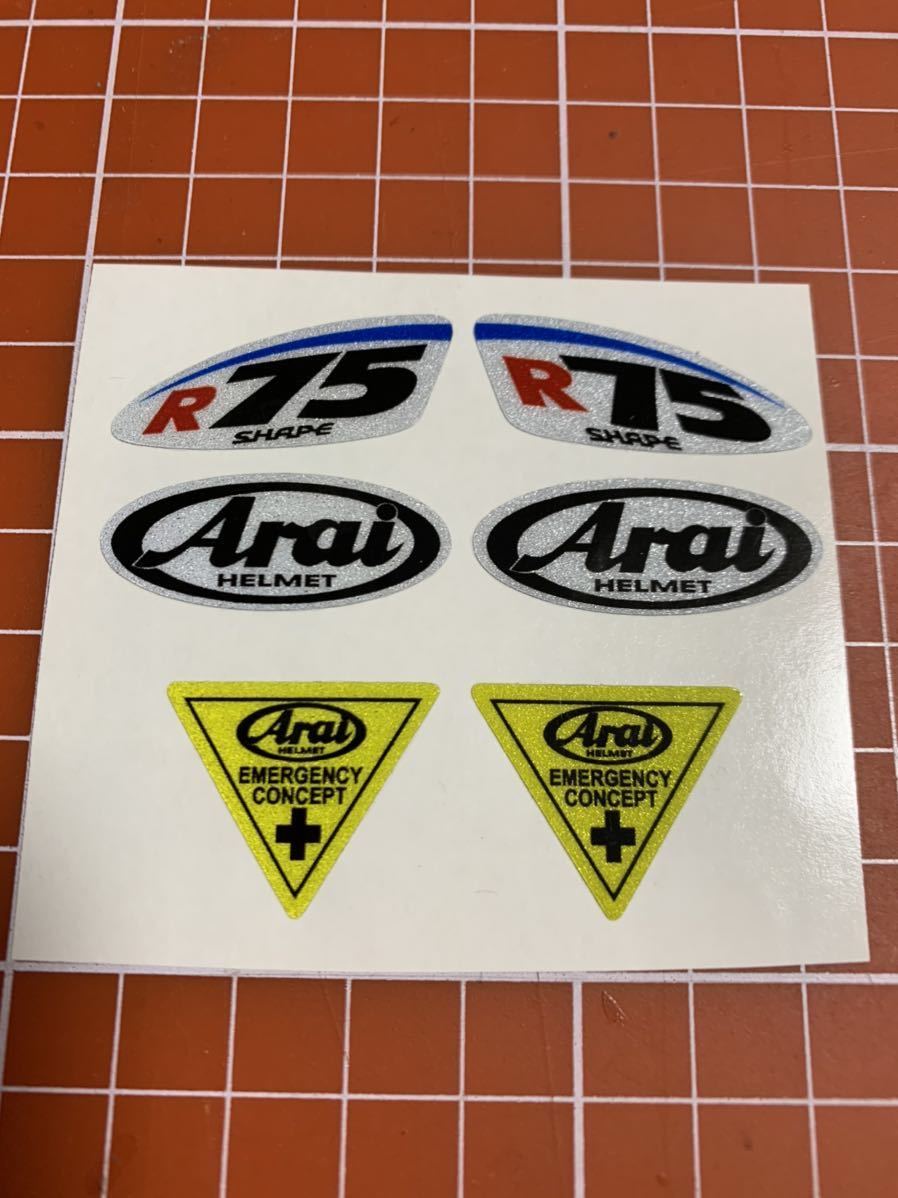 ヘルメットシールドステッカーセット R75 arai マーベリック ビニャーレス(アライ)｜売買されたオークション情報、yahooの商品情報を ...
