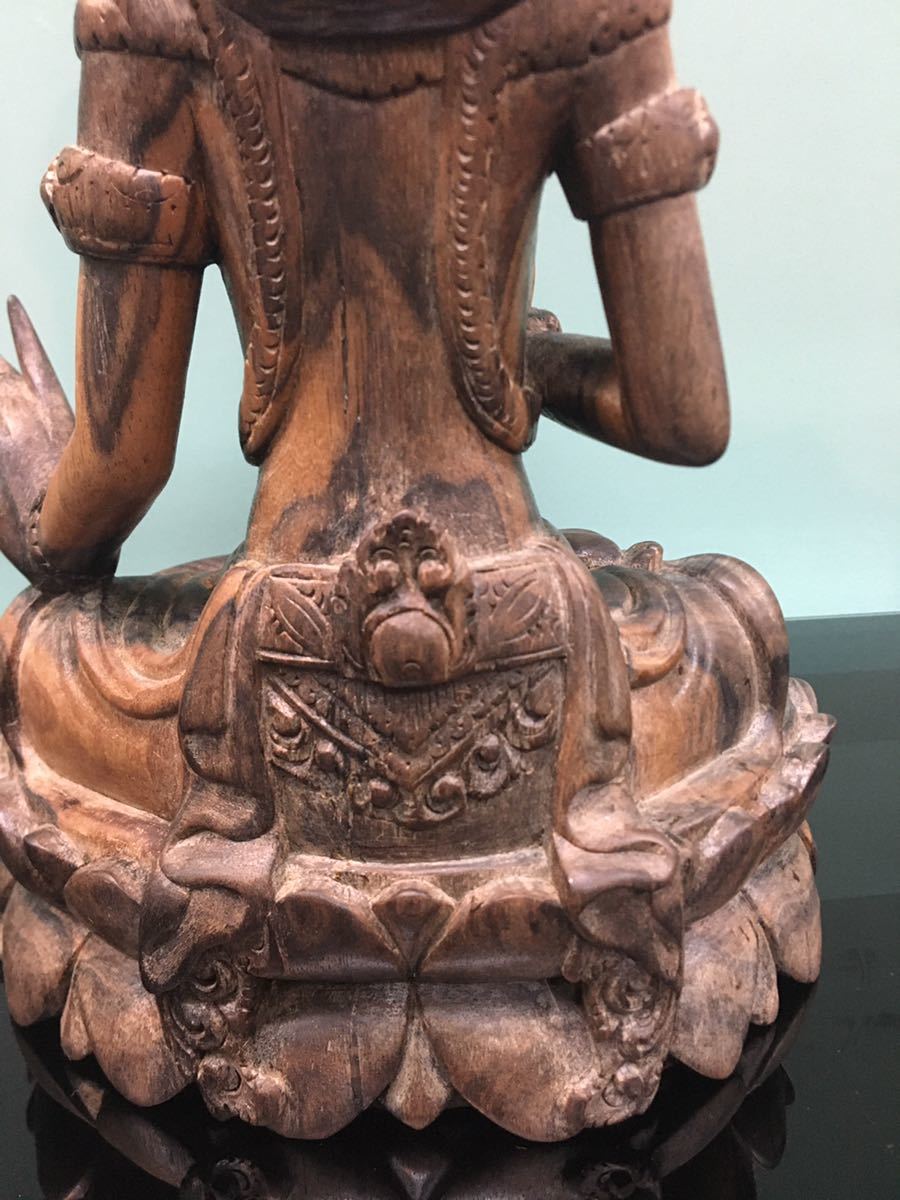木彫り バリ島 踊り子 彫刻 オブジェ 置物　美術品　木製　女性像　工芸 インドネシア バリ島 ？？ 木製置物 木彫り 彫刻 踊子像 女神 女性像